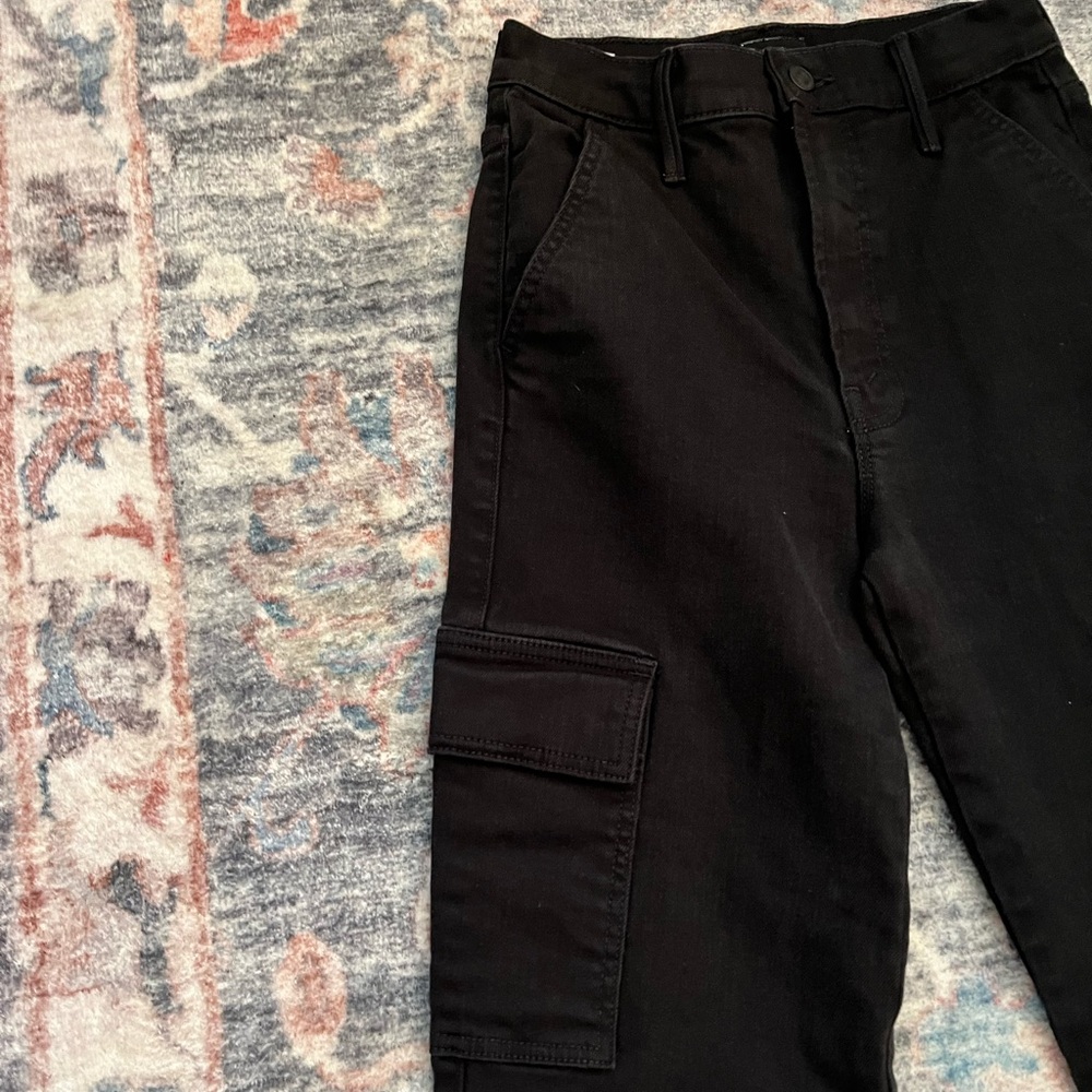Mother The Straight Up Cargo Pant | Women’s | Black | Size 26 - Picture 4 of 7